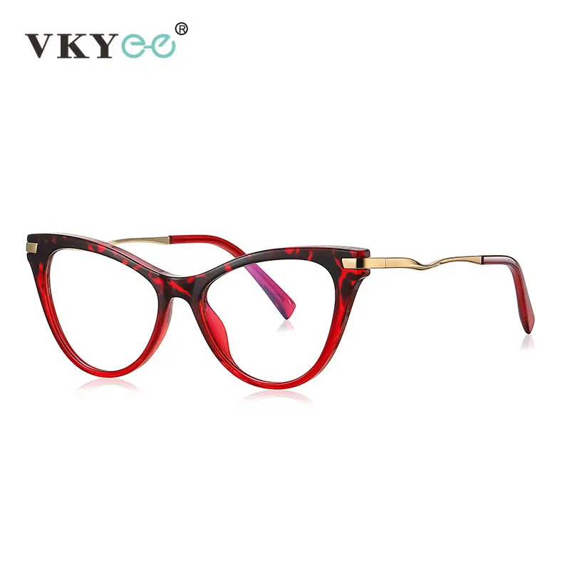 VICKY Cat Eye Anti Blue Light Reading Glasses Women Computer Optics Eyeglasses Anti-reflective Prescription Glasses PFD2109