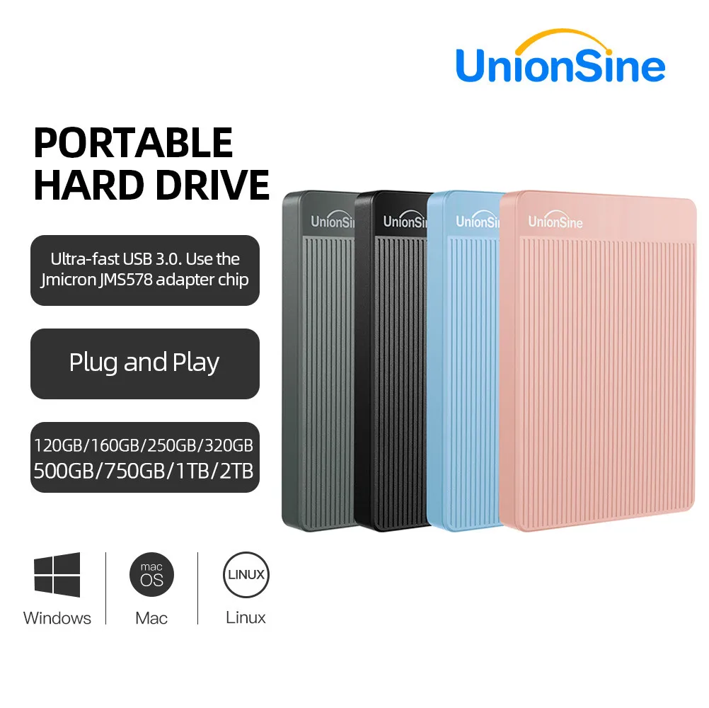 

KESU HDD 2.5" Portable External Hard Drive 320gb/500gb/750gb/1tb Hdd Externo 2TB USB3.0 Storage Compatible for PC, Mac, Desktop