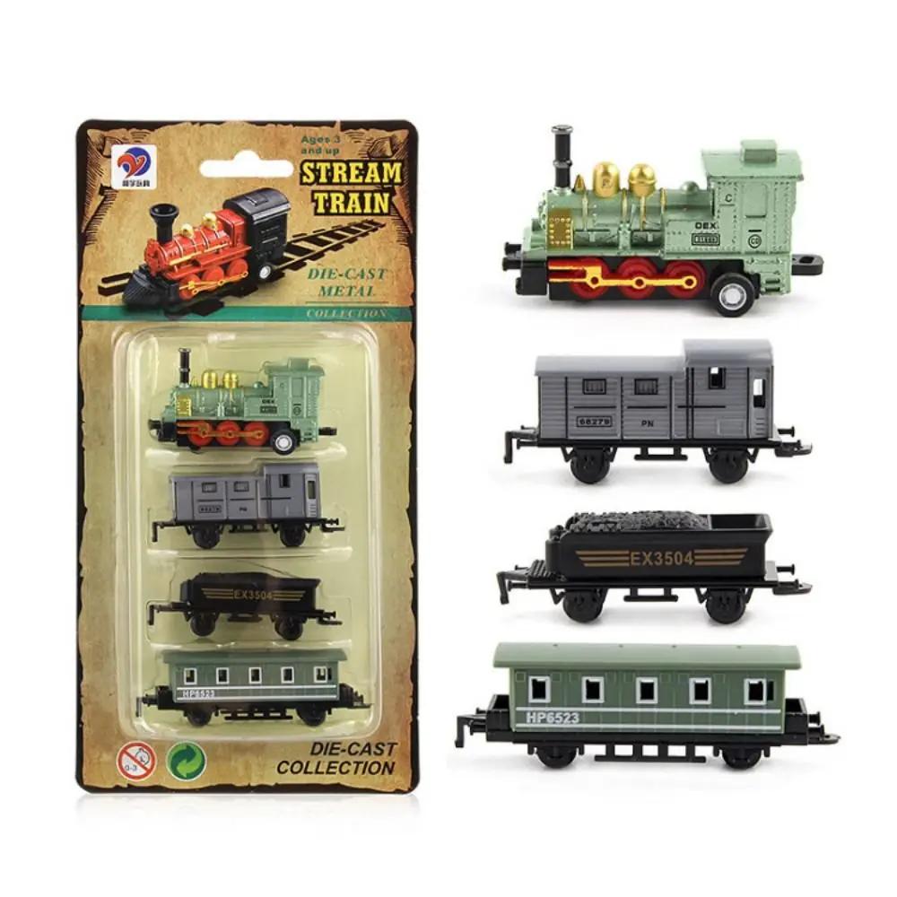 Nuevos juguetes sin Control remoto, vehículos, tren, juguetes, coche extraíble, tren de vapor Retro, modelo de tren de juguete