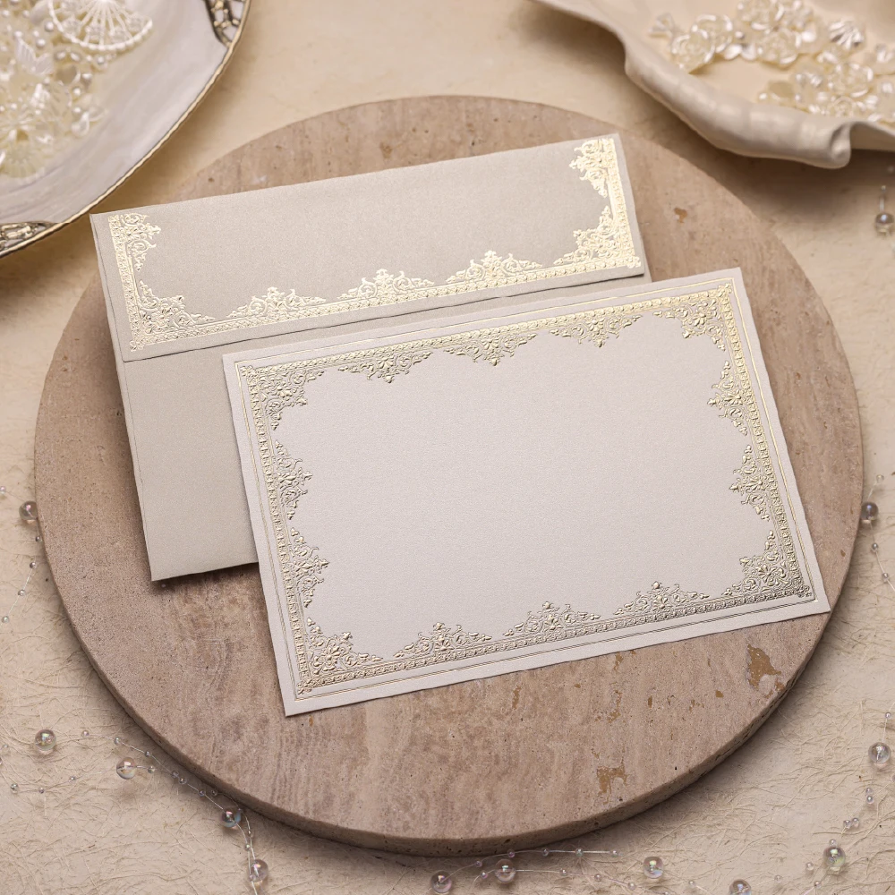 

High Quality Vintage Style Embossed Foil-Stamped Greeting Cards Set with Envelope - Birthday & Love Confession Assorted Cards