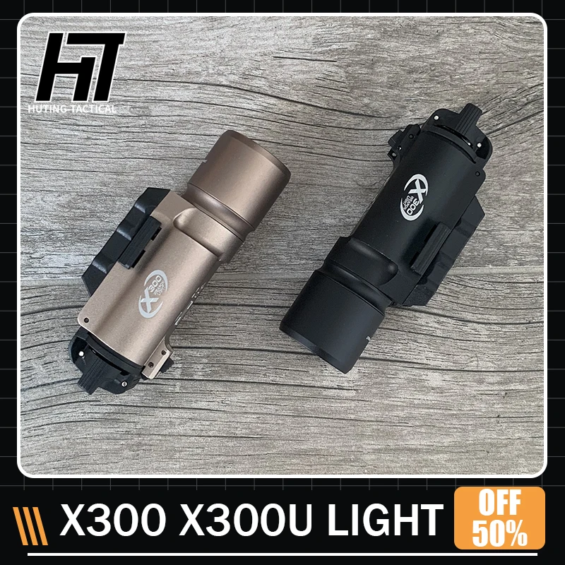 Tactical Surefir X300 X300U Metal Pistol Gun Strobe LED Light Fit 20mm Rail Airsoft Hanging Hunting Flashlight