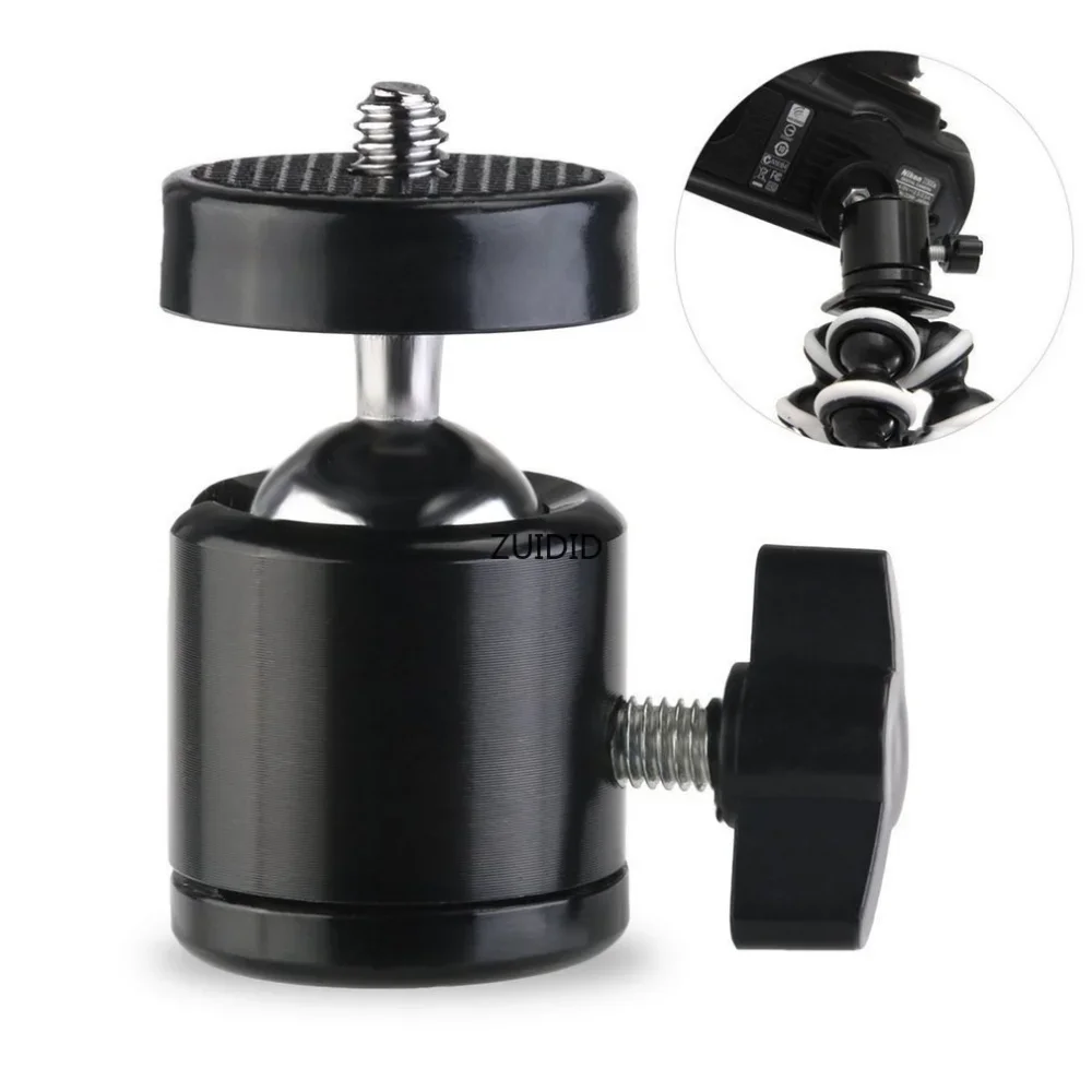 Outdoor Mini BallHead Tripod Three Hole Head of 360 Swivel Camera Ballhead for 1/4 Screw Mount Stand Camera Accessories