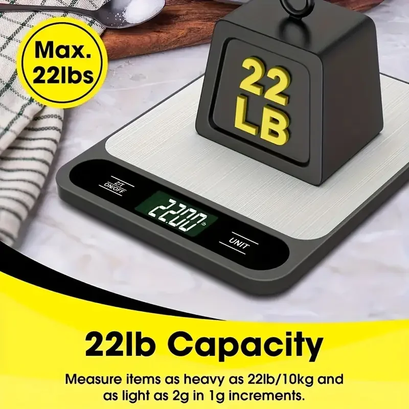 Household electronic weighing table scale 10kg kg food weighing scale Small electronic baking scale [without battery]