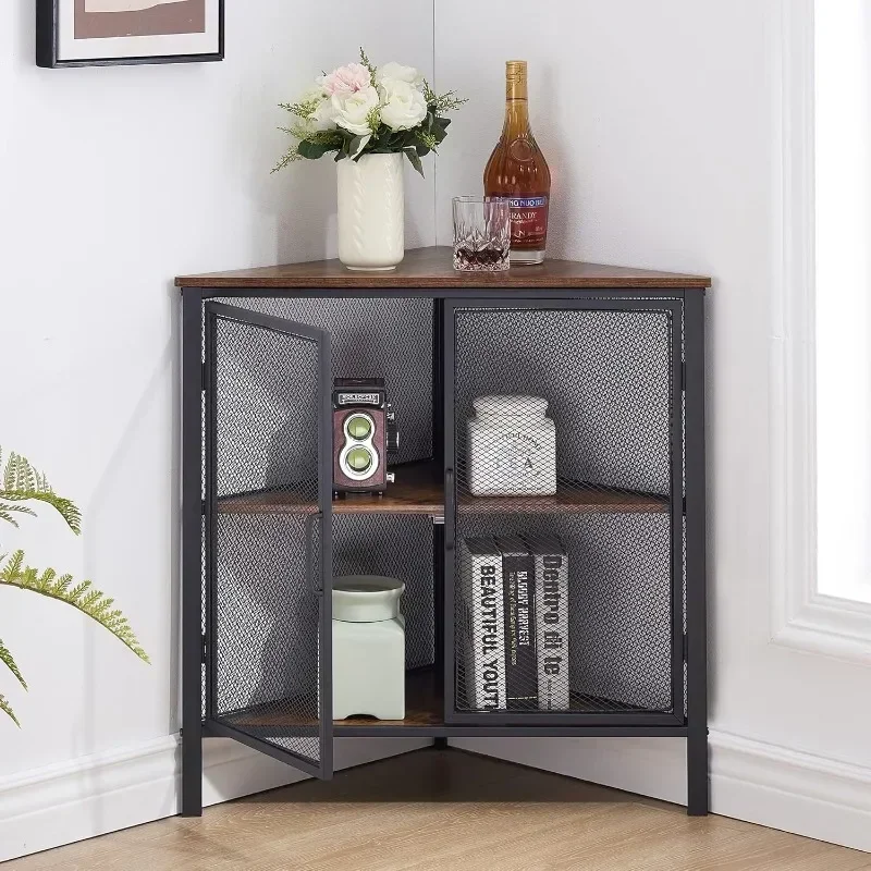 

Corner Cabinet with Two Doors and Shelves