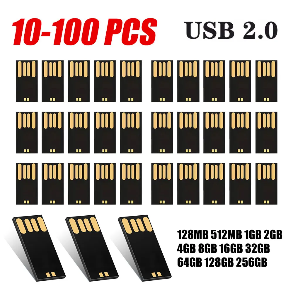 10-100PCS/LOT UDP Chip flash 4GB 8GB16GB32GB 64GB 128GB USB 2.0 short board Udisk semi-finished chip pendrive Factory wholesale