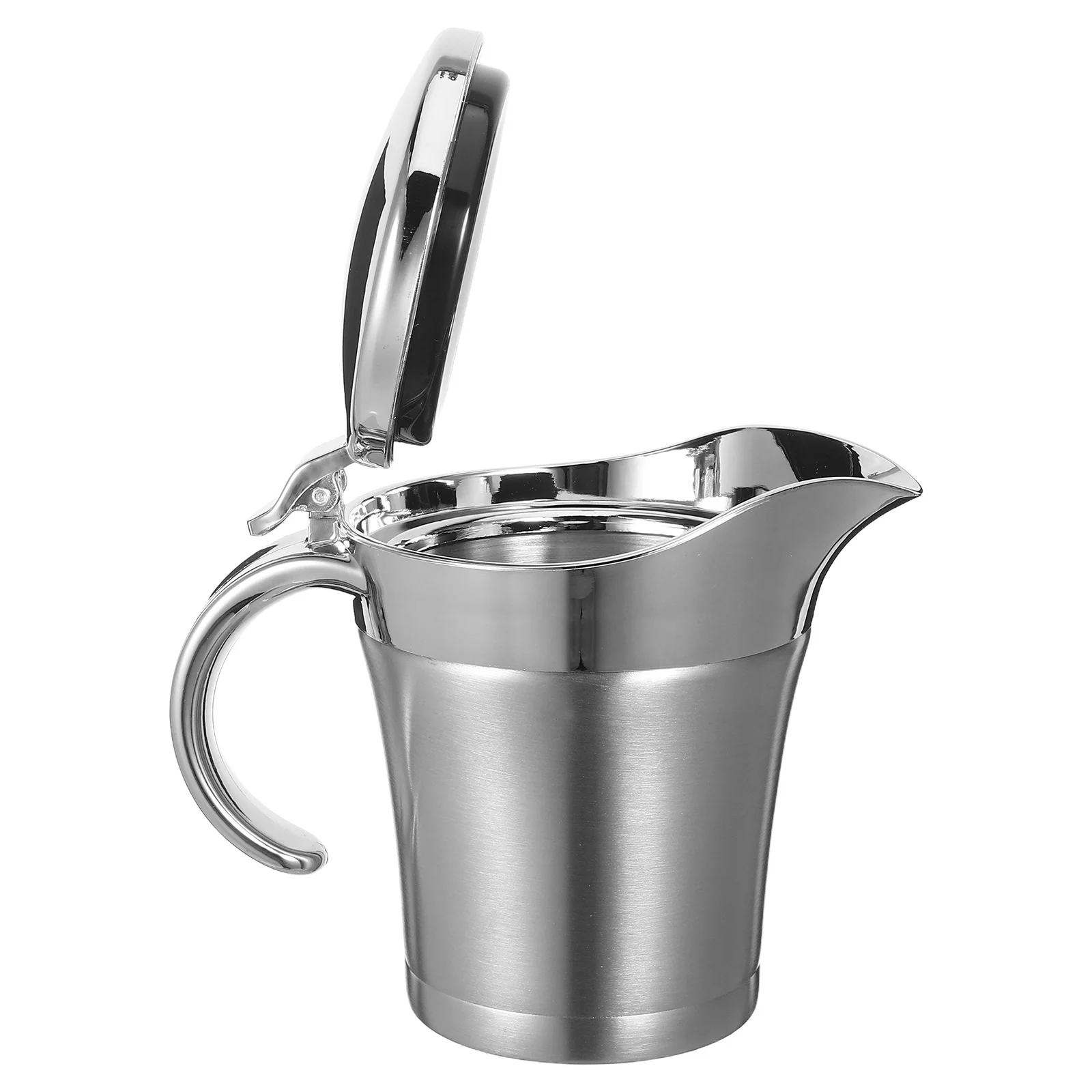 

Stainless Steel Thermal Gravy Boat Double Insulated 450ml Sauce Jug for Serving Steak Sauce Home Restaurant Insulated Gravy Boat