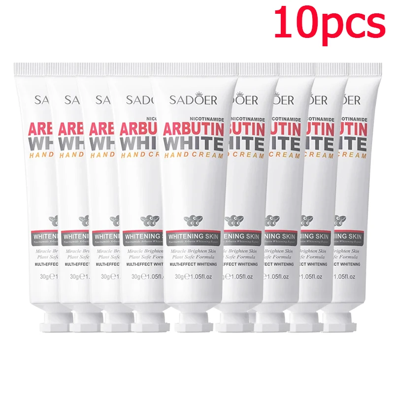 

10pcs Whitening Hand Cream Niacinamide Arbutin Anti-crack Moisturizer Wrinkle Remover Lotion Fade Hand Fine Lines Smooth Skin