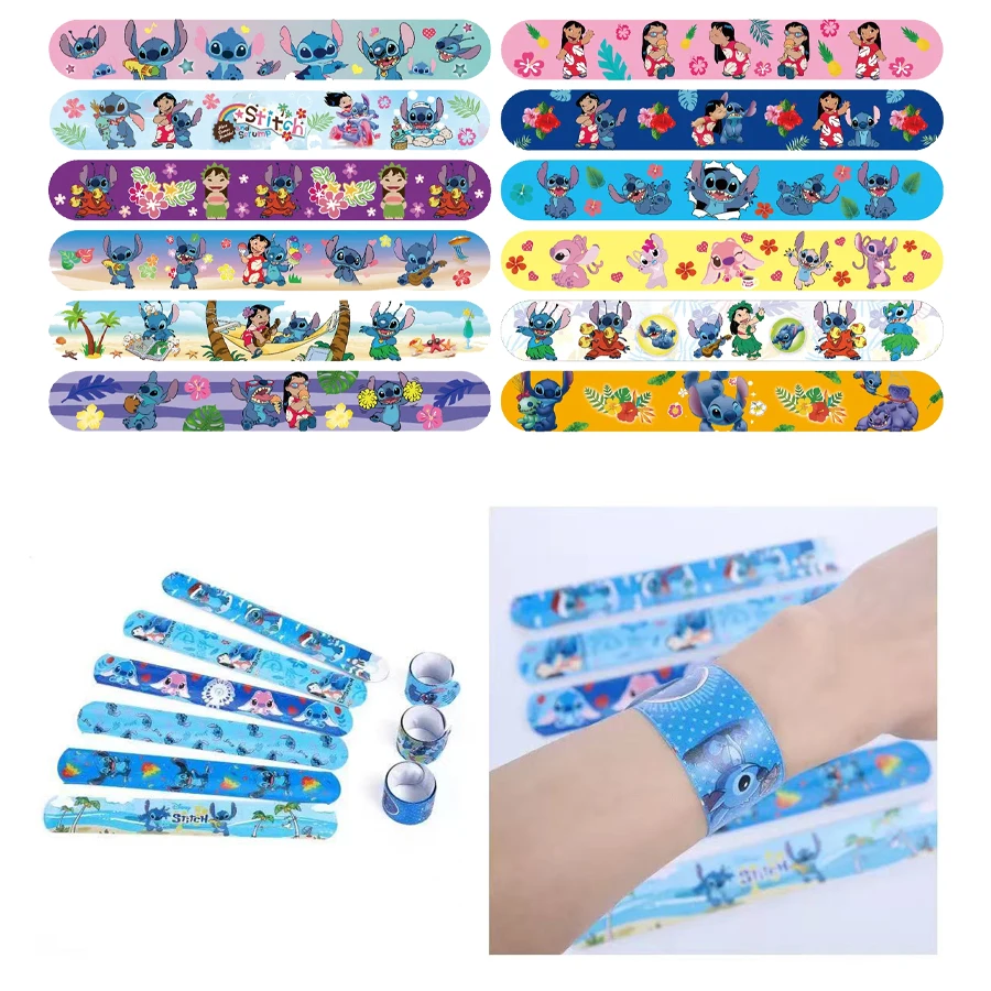 

Disney Lilo Stitch Slap Bracelets Party Favors Stitch Gift Bag Filling Material Birthday Party Gifts for Kids Snap Bracelets