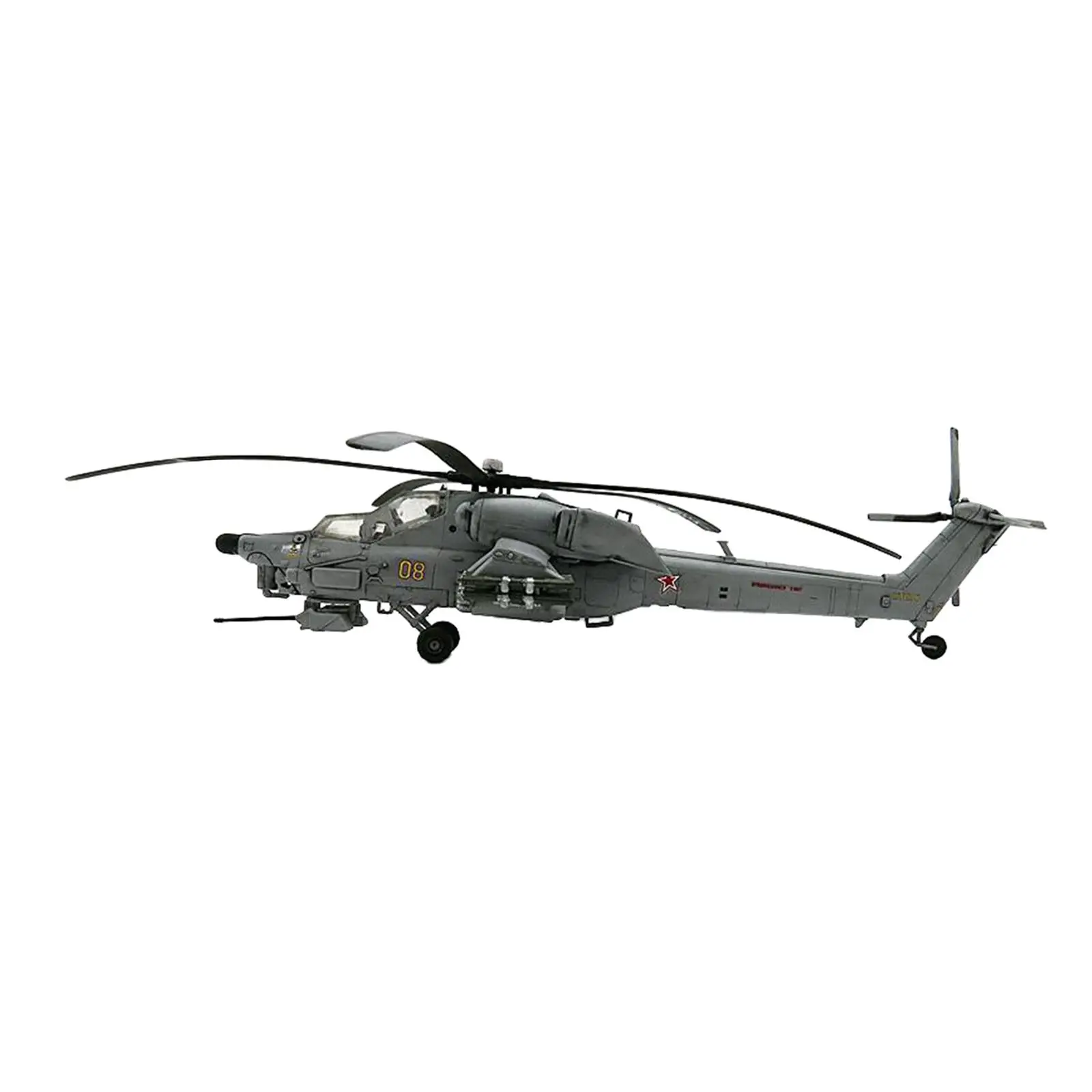 1/72 DIY Mi 28 Havoc Anti Tank Helicopter Model Sturdy Miniature Plastic Toy