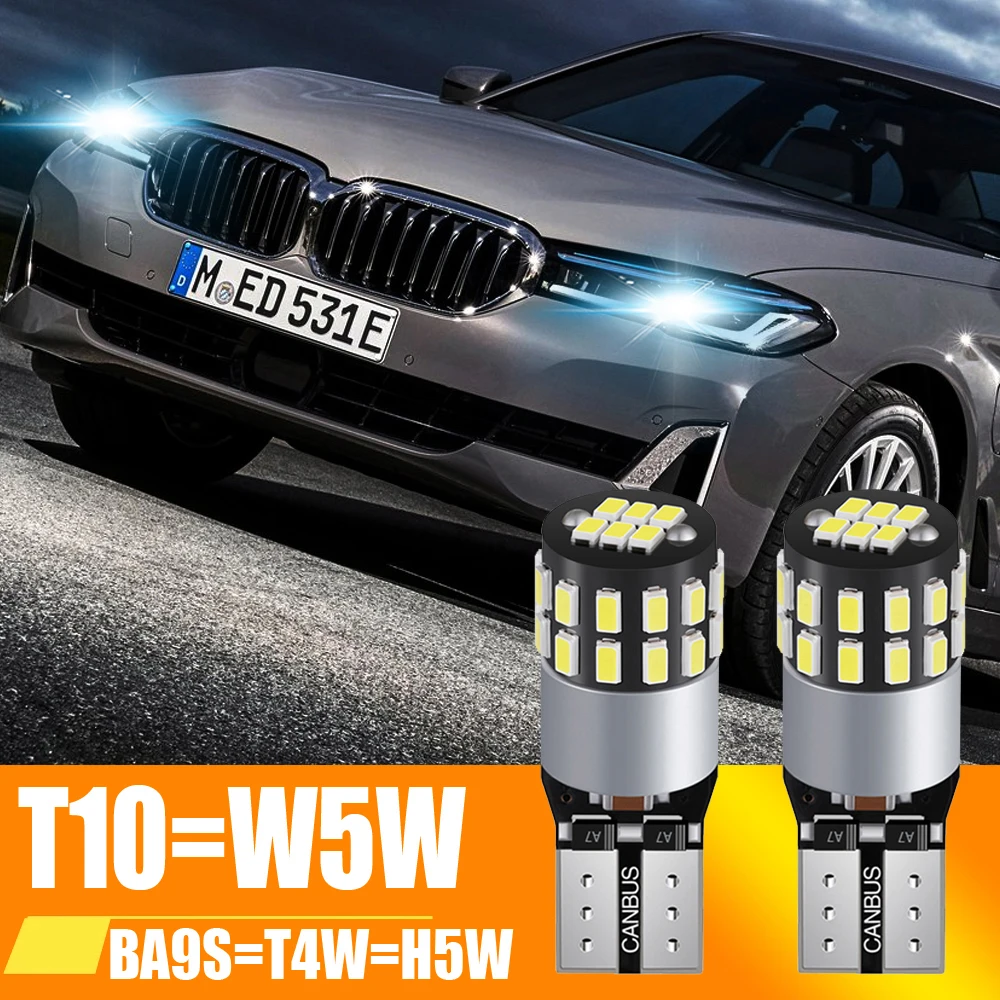 

2x T10 W5W 194 Ba9s сигнальная лампа Led T4W H6W для зеркальных ламп, подсветка номерного знака 6000K, белый светодиод ba9s 12 в 24 В