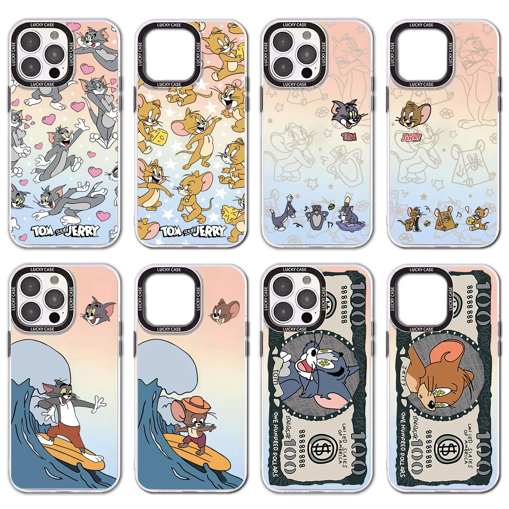 

Cartoon toms and Jerrys Hot Phone Case for Huawei Mate 40 30 P50 P40 P30 Pro Nova 9 SE Honor 50 Matte Aurora Gradient Cover