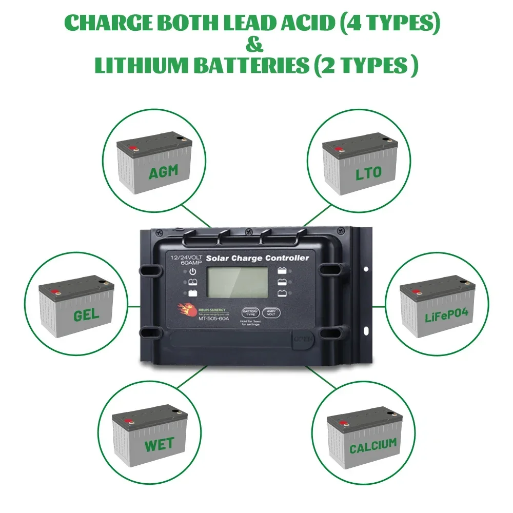 12V 24V Smart  60a japan pwm solar controller with remote 5kw solar charge controller pmw solar charger controller