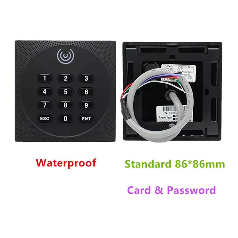 

FEDI-2X KR602M Wiegand 34/26 Bit RFID Reader 13.56Mhz For Access Control Supports Card NFC Password With Keyboard LED