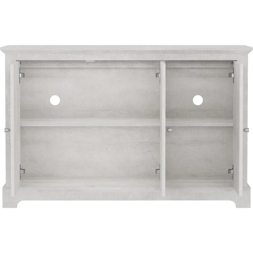 3 Door Sideboard Sideboard Buffet Cabinet, Kitchen Storage Cabinet with Acrylic Mirror Doors, Dusty Grey Oak