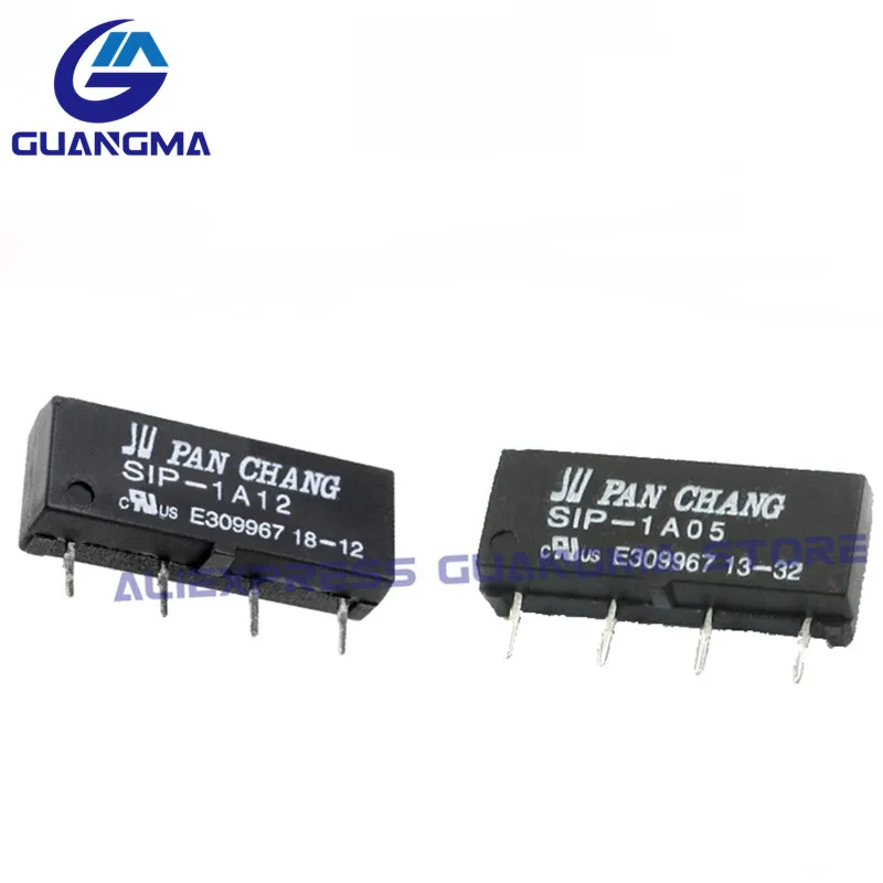 Imagem -02 - Sip 1a12 100 Novo Módulo de Interruptor Relé Reed Original Sip1a05 Sip-1a24 4pin Reed Relé Ss1a24 5v 12v 24vdc 50 Peças