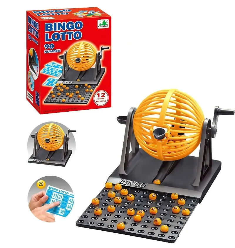 Juego de Bingo con Máquina de Lotería, Accesorios para Fiestas, Fichas de Bingo, Juguetes para Adultos, Juego de Imitación, Máquina de Bingo para Fiestas, Regalo