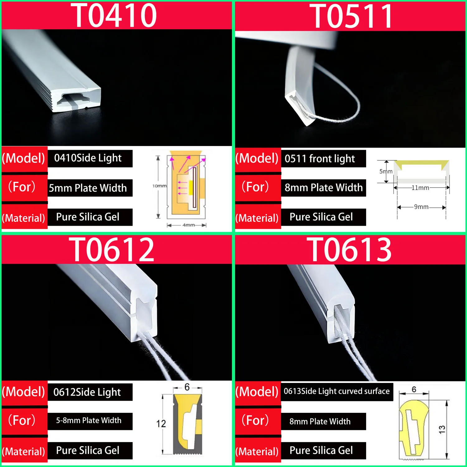 LED neon light rope tube IP67 waterproof silicone flexible strip light tube WS2811 WS2812B SK6812, suitable for home decoration