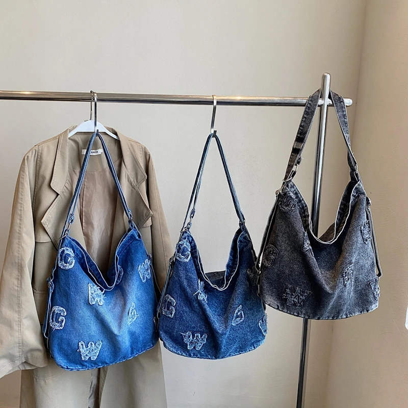 الدنيم عالية الجودة رسالة موضة حقائب الظهر عادية متعددة الاستخدامات 2025 رائجة البيع حقائب نسائية سستة العصرية حقيبة ظهر ذات سعة كبيرة