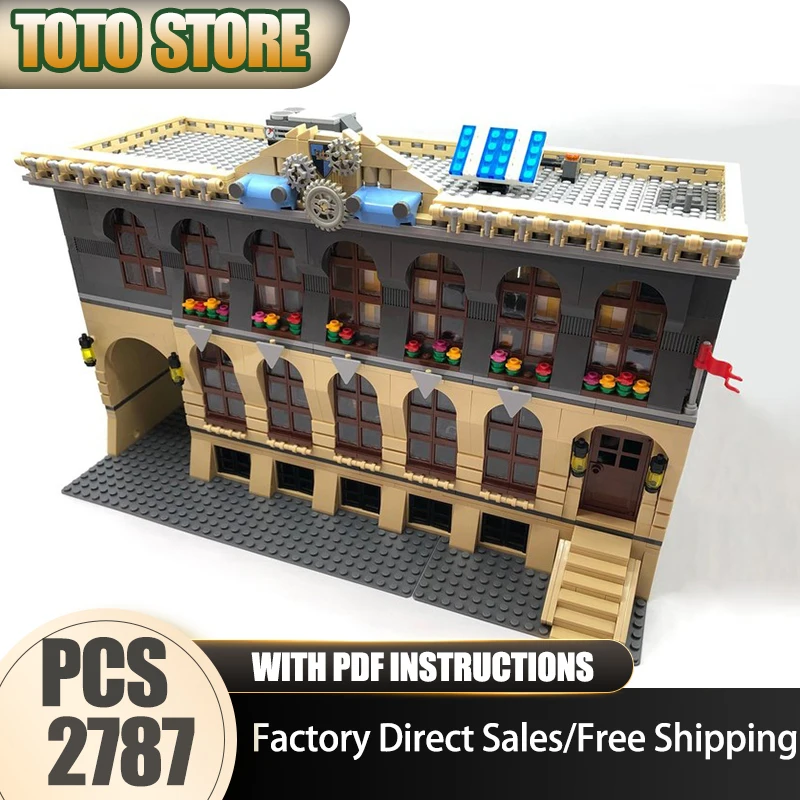 

Модель City Street View Moc, строительные блоки, заводская модель двигателя, технология, кирпич, сделай сам, сборка, строительная игрушка, праздничные подарки