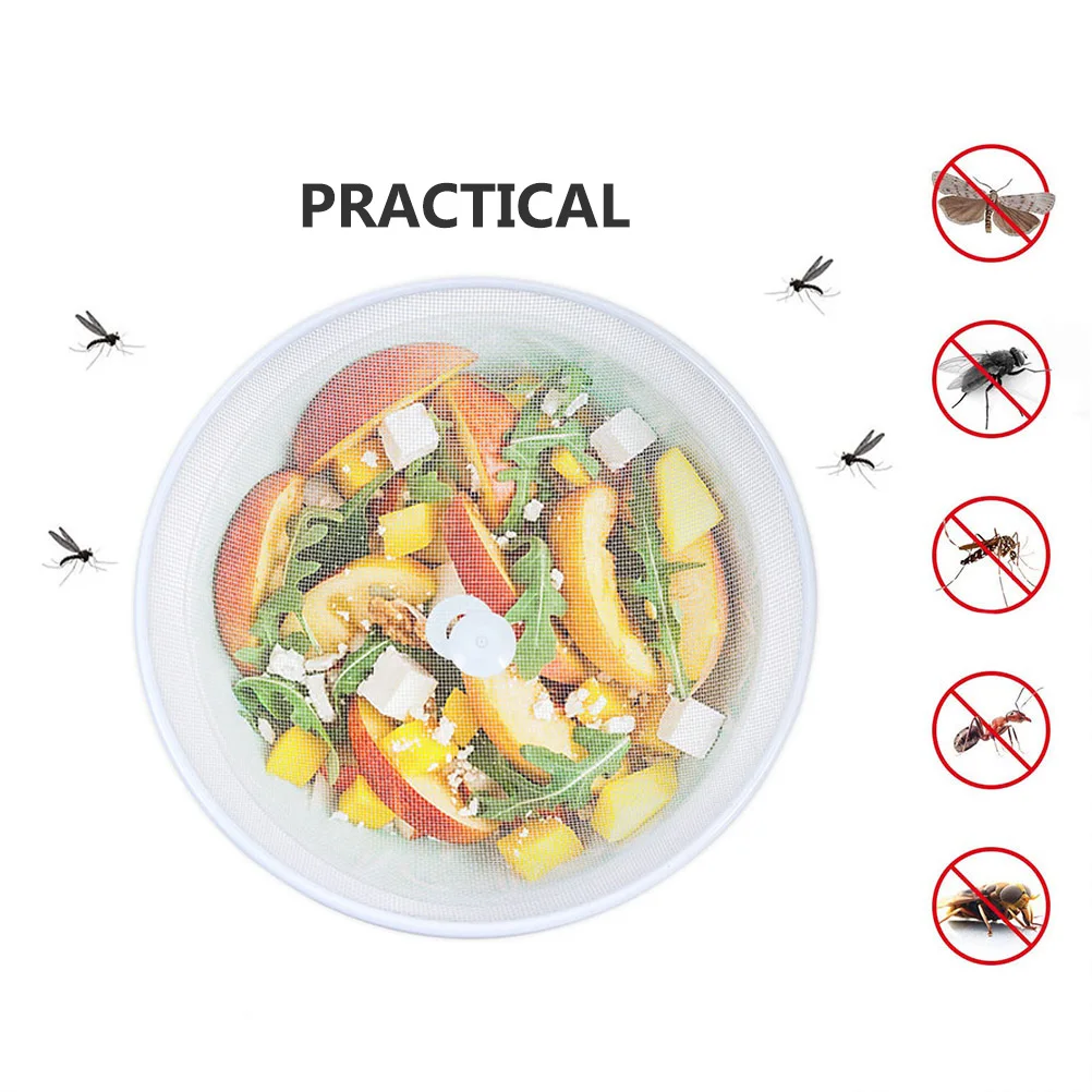

2pcs Protective -Proof Meal Covers Home Kitchen Food Covers Hygienic Dust Prevention Smooth Edge Iron Dish Cover