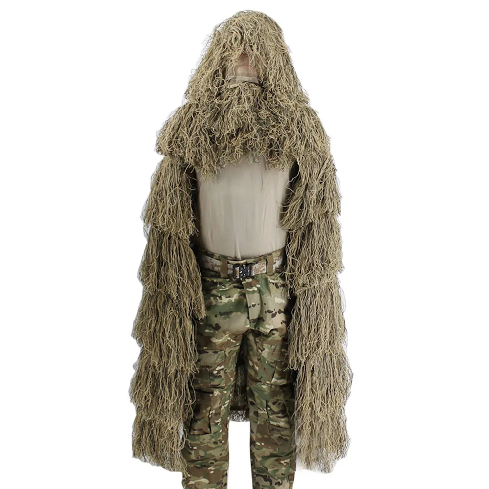 VULPO 3D Hunting Ghillie Suit Sniper Tactical Camouflage Clothing Shooting Jungle Clothes Outdoor Birding Pretend Suit