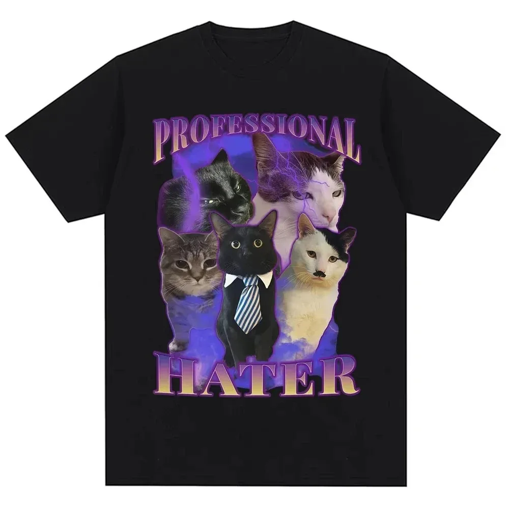 Fuuny Kittler Urkomische Katzen-Meme-Druck T-Shirts für Frauen Niedliche Modische Harajuku Kawaii T-Shirts Damen Y2K Kleidung Streetwear – Detail 8