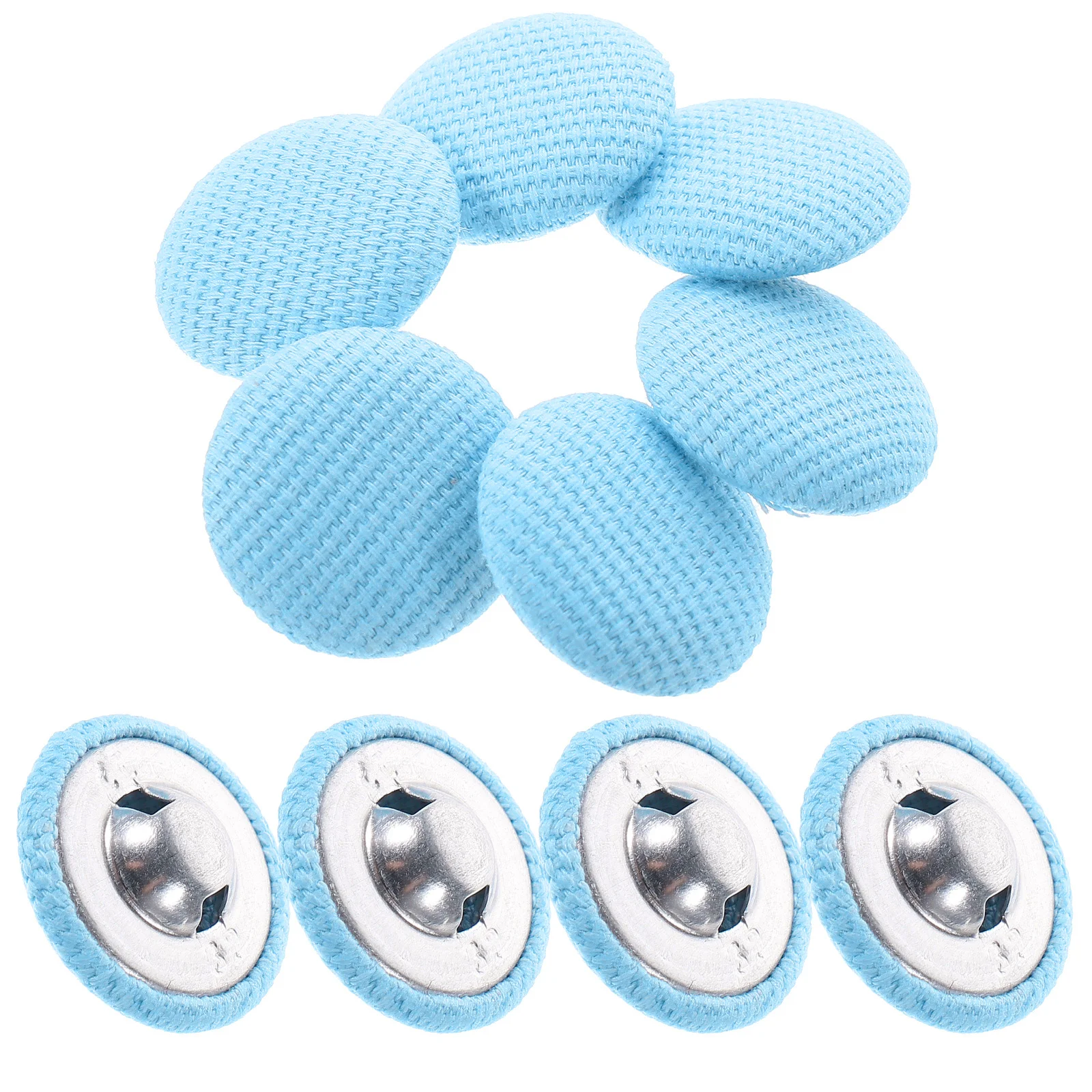 

10Pcs DIY Round Fabric Buttons Sewing DIY Clothing Accessories Decorative Buttons for Kids Crafts Coat Replacement
