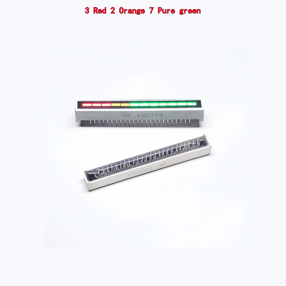 DIY 12 Segment Bar-graph Ultra Bright Red Yellow Green Blue Orange Multi-color Light LED Battery Power Level Indicator Display