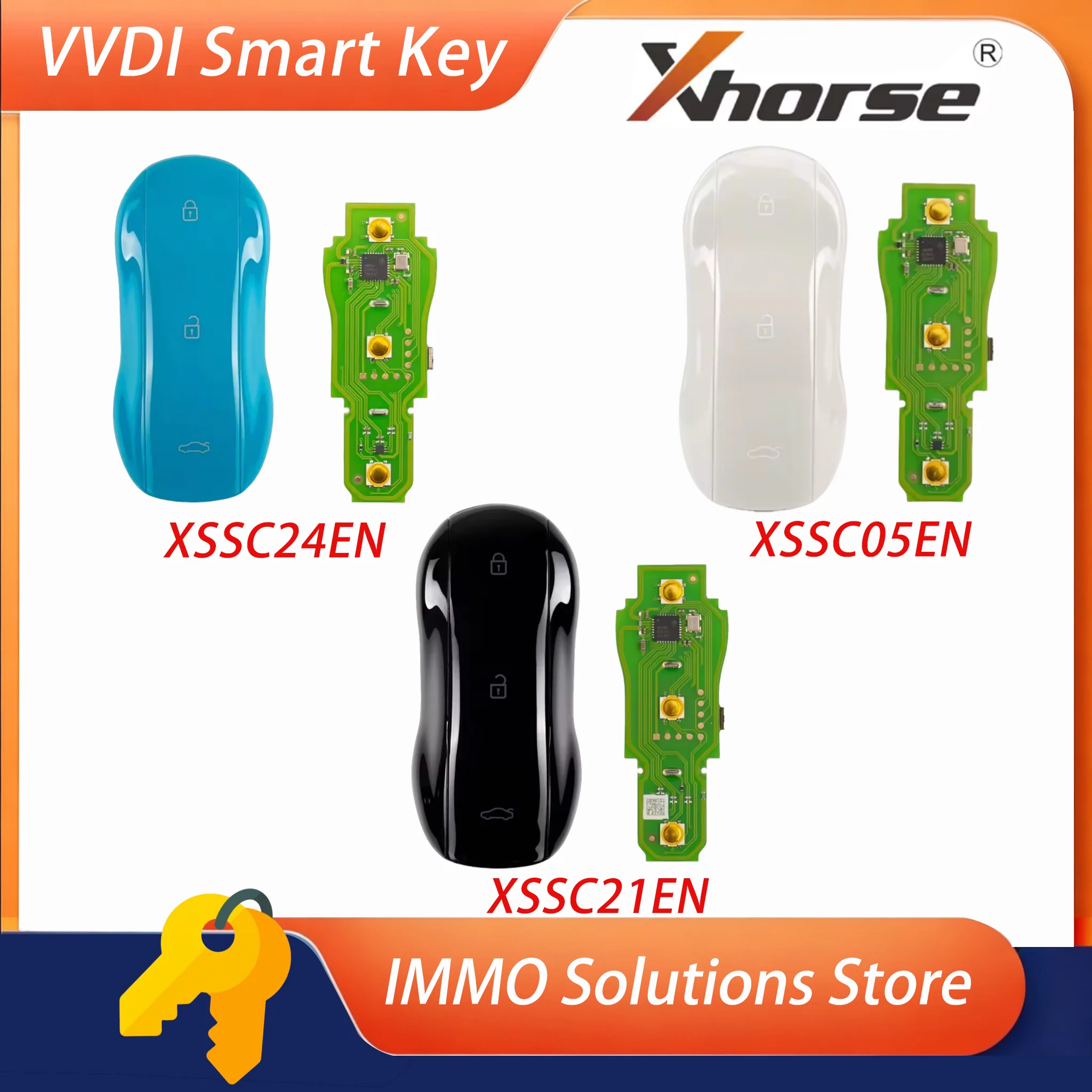 Xhorse VVDI Key XSSC05EN XSSC24EN XSSC21EN Universal Smart Key Supercar Style Black/ Blue / Grey