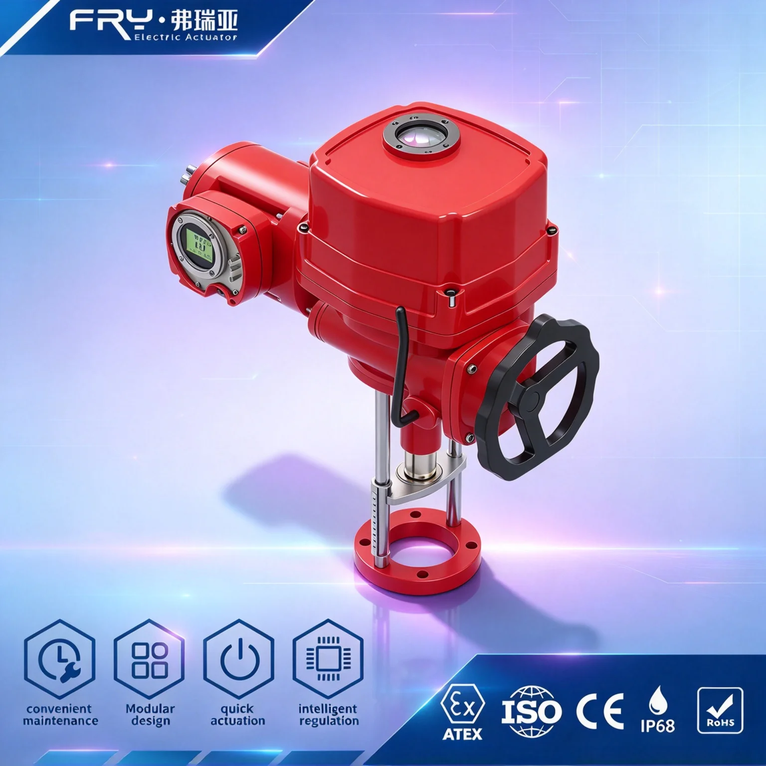 Linear Electric Actuator Modbus Profibus Hart Communication Moisture Proof Heater Terminal Position Indicator For Power Plant