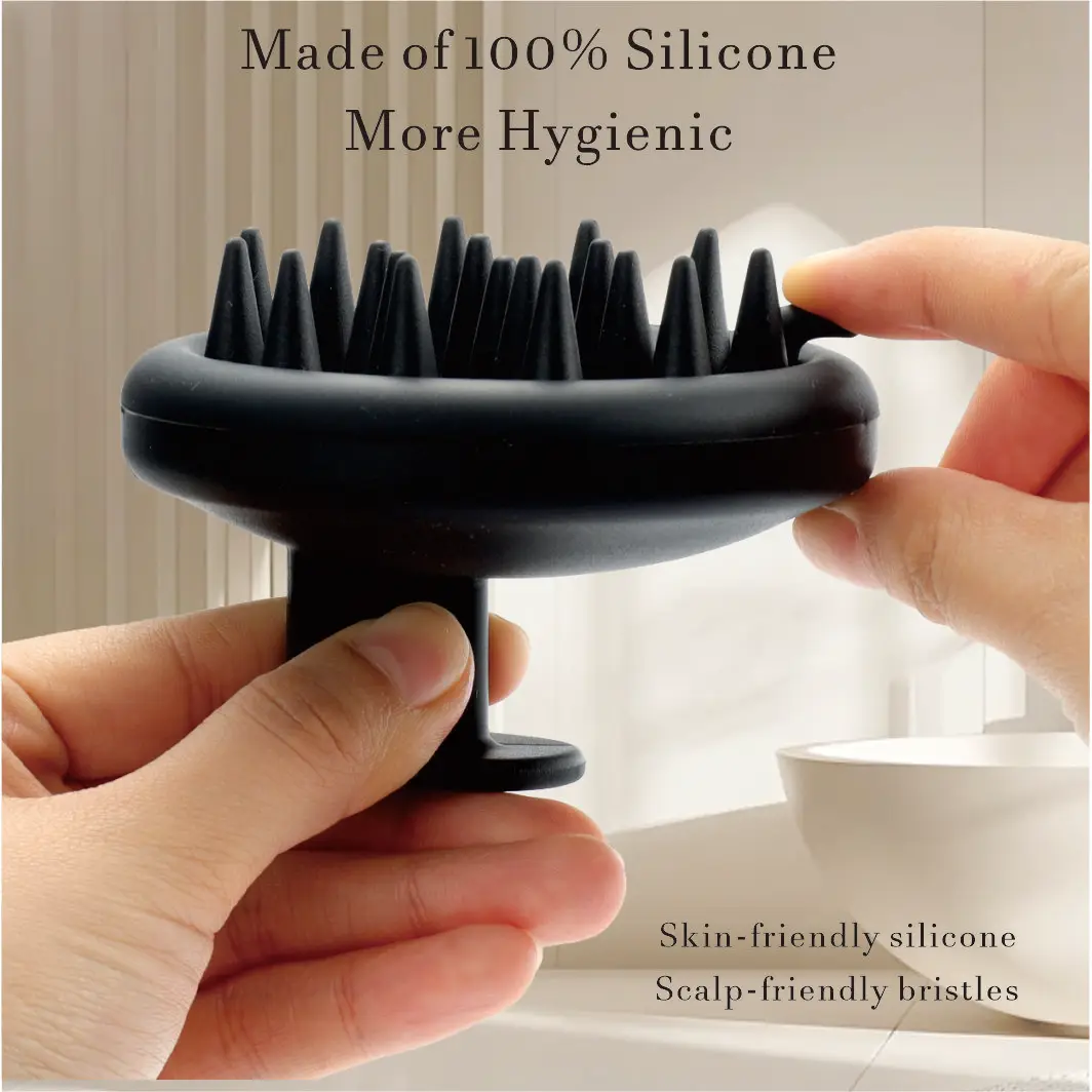 Silicone Scalp Massager for Hair Growth - Soft Bristle Shampoo Brush Exfoliator Scrubber for Dandruff Removal And Relaxation