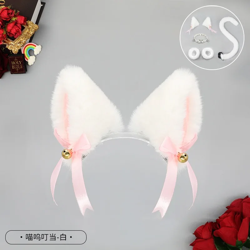 여자를위한 귀여운 고양이 귀 머리핀 여자 머리 장식 애니메이션 머리핀 머리 장식 로리타 헤어 클립 파티 코스프레 여자 헤어 액세서리