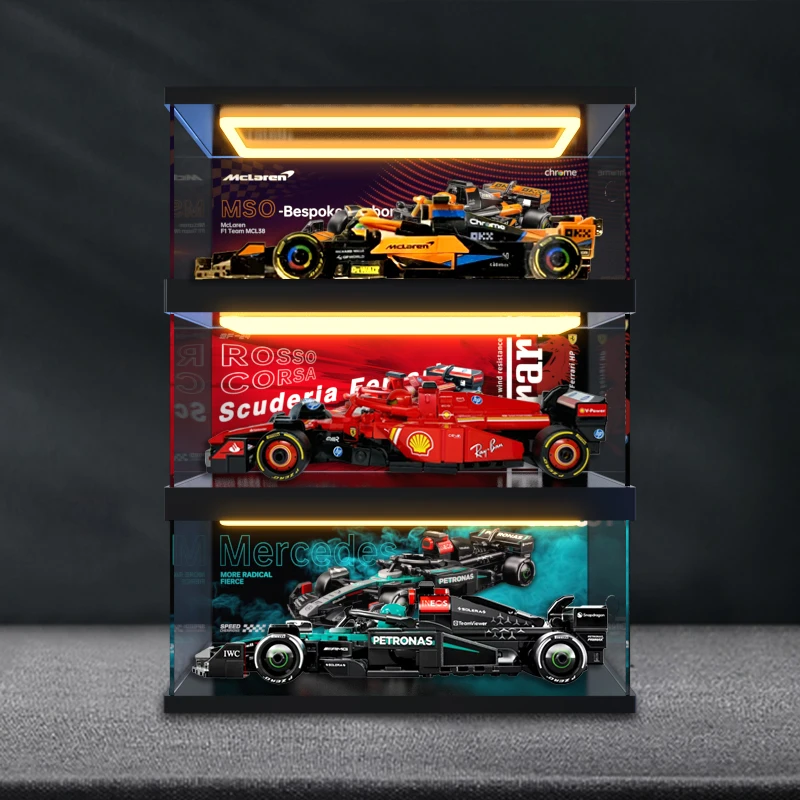 アクリル製収納ボックス-カーレースシリーズ-f-ディスプレイケース-77242-77244-7725-コレクタブルフィギュアオーガナイザーに最適