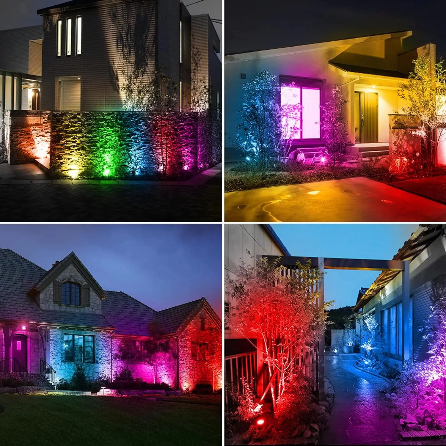 1/2/4/6 led diody RGB solární reflektor IP65 vodotěsný barva mění outdoorové sad lehký pro krajina strom solární ulice zeď lampa