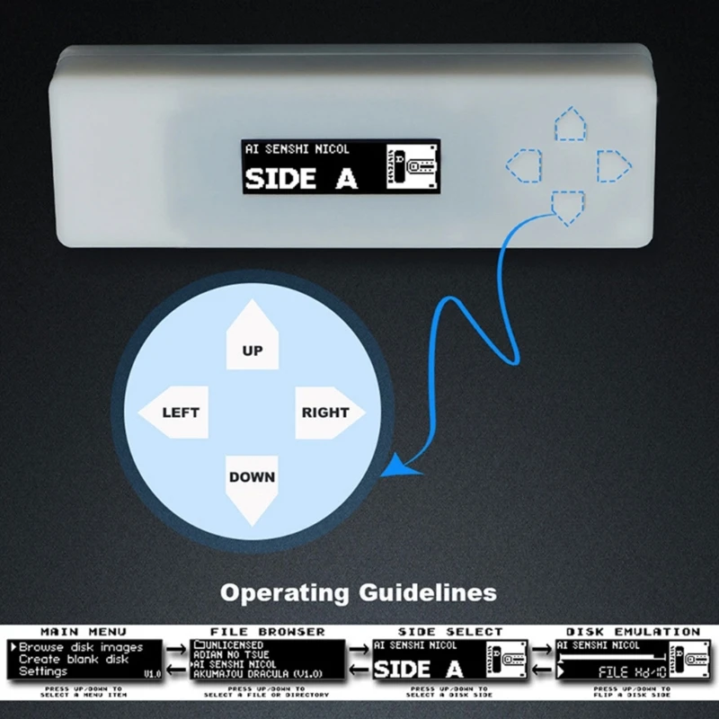 Disk System Emulator with OLED Display Support Game Card FDSkey Emulator for Consoles Hot Swapping