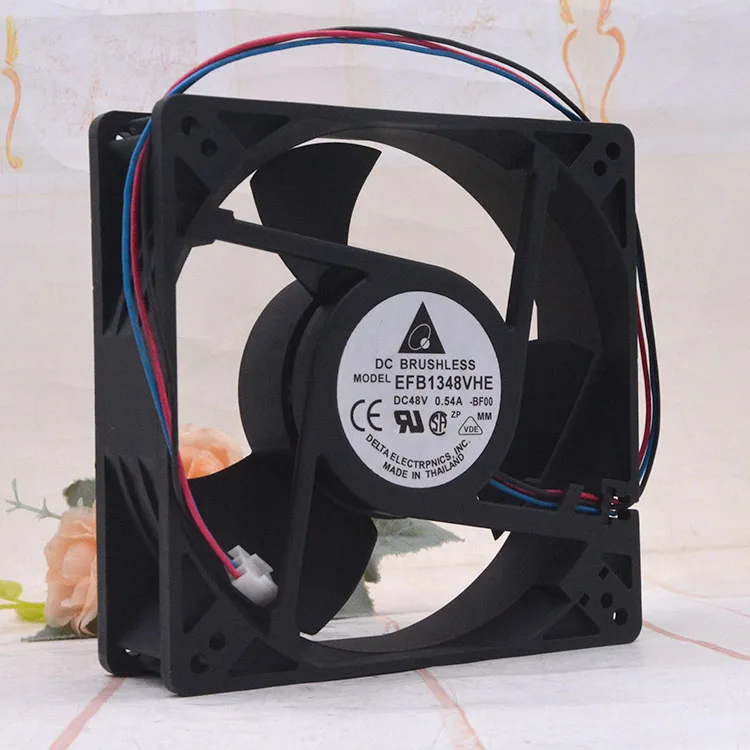 พัดลมระบายความร้อนตรวจจับความเร็วในการตรวจจับ12ซม. 48 V 0.54 A 12738 EFB1348VHE bfoo