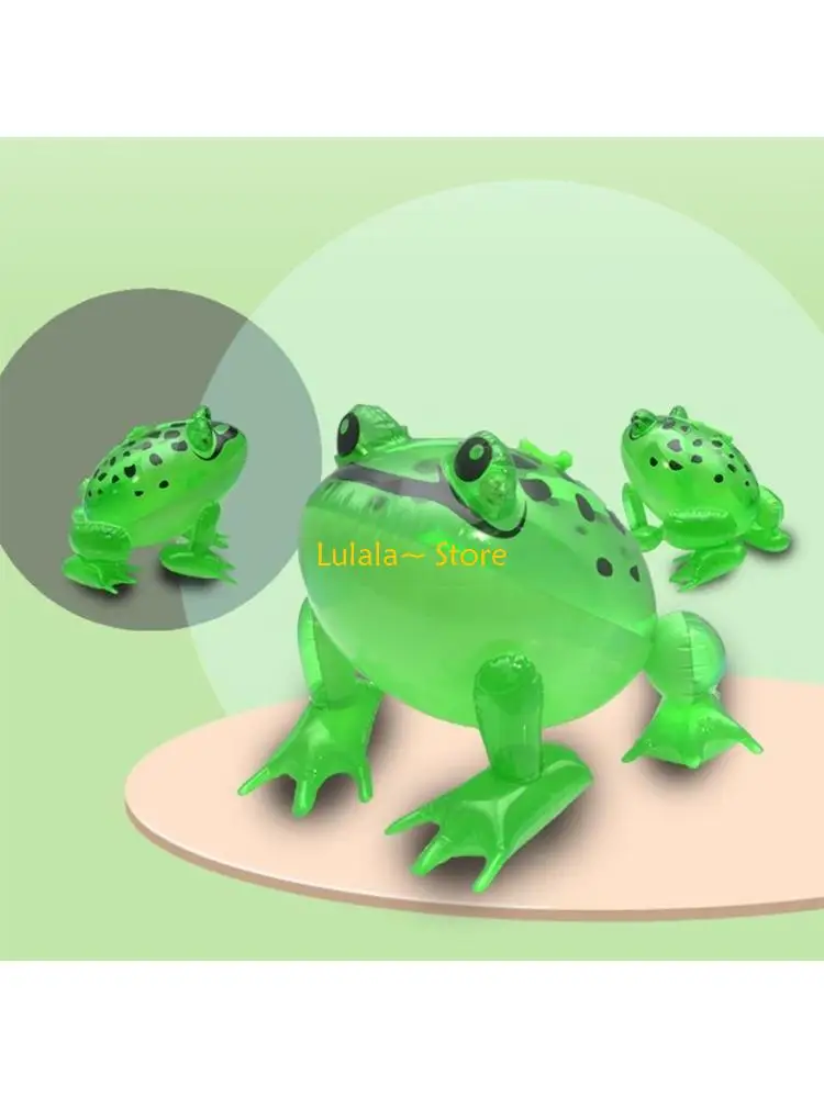 Y4QA Frogs Balloon Inflatable Frogs Light Up Realistic Frogs Balloon PVC Inflatable Light Up Realistic Frogs Balloon