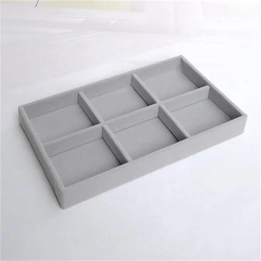 Portable Velvet Jewelry Box Jewelry Tray Ring Necklace Pendant Bracelet Display Organizer Box Jewelry Storage Case Showcase