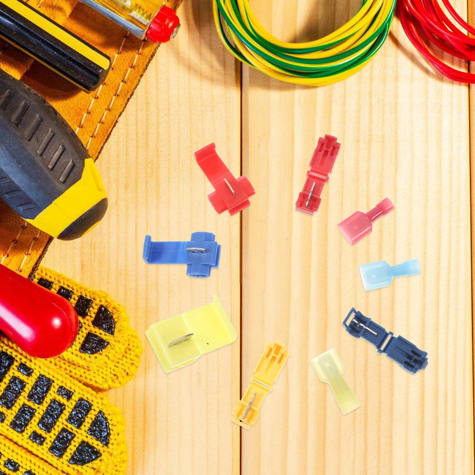 

160pcs T-Tap Wire Kit Insulated Waterproof Electrical Terminals For Automotive Marine Household Wiring Splice Connectors Wiring