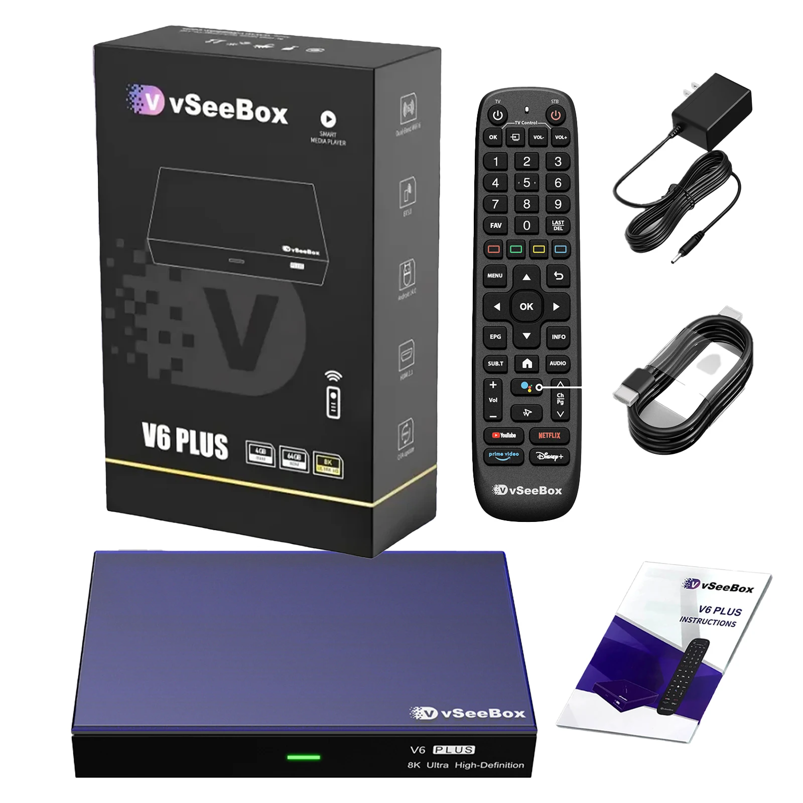 

2026 vSeeBox V6 Plus Новая приставка с голосовым управлением