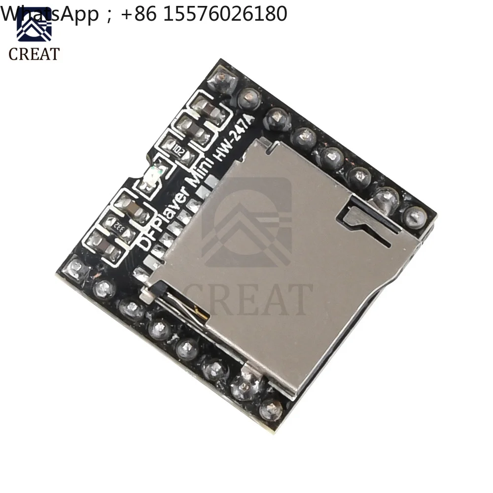 DFPlayer Mini MP3 DF Player Module Board MP3 Audio Voice Decode Board For Supporting TF Card U-Disk IO/Serial Port/AD