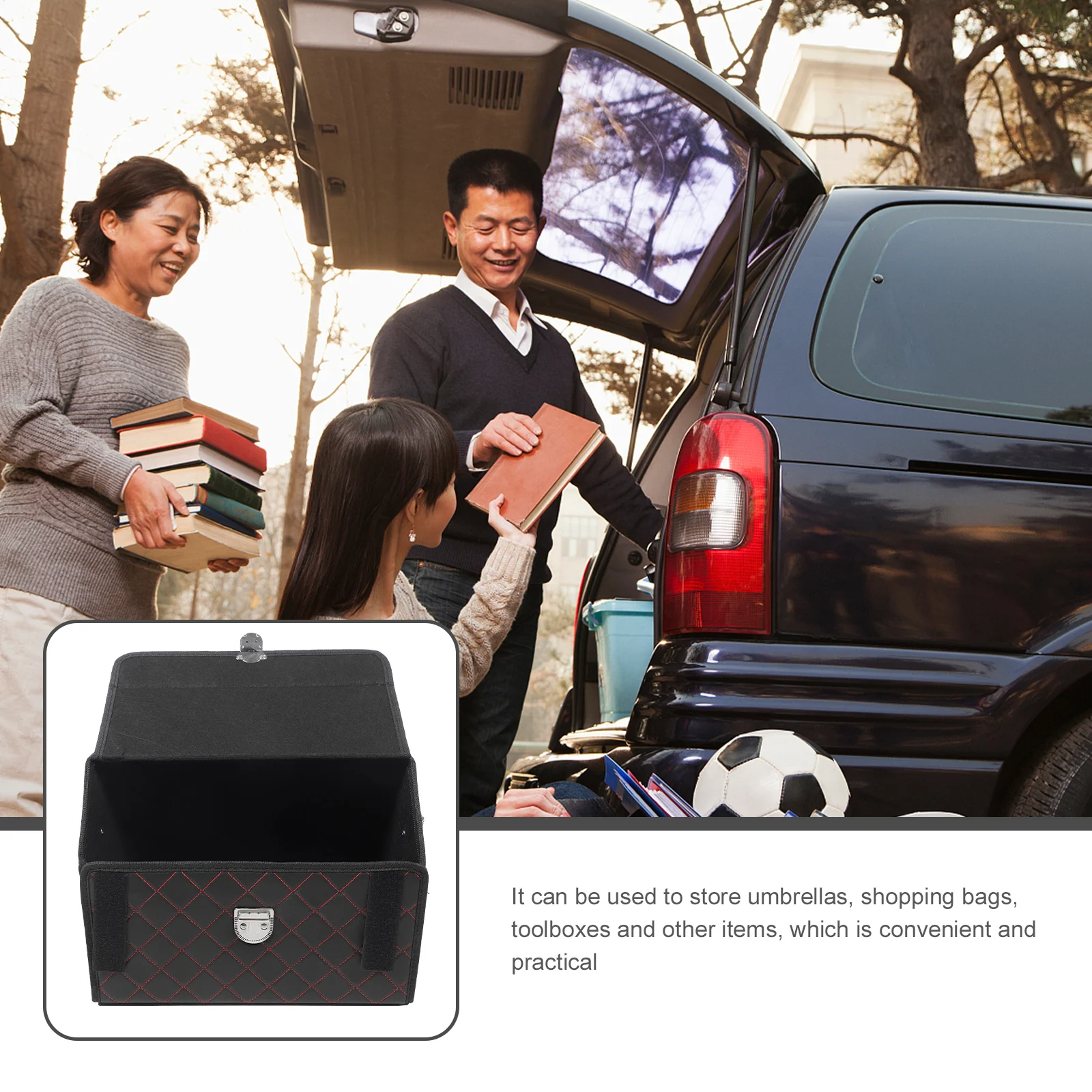 

Car Trunk Small Foldable Storage Box for Suv Black Large Capacity Trunk ganizer For Suv Car Accessories