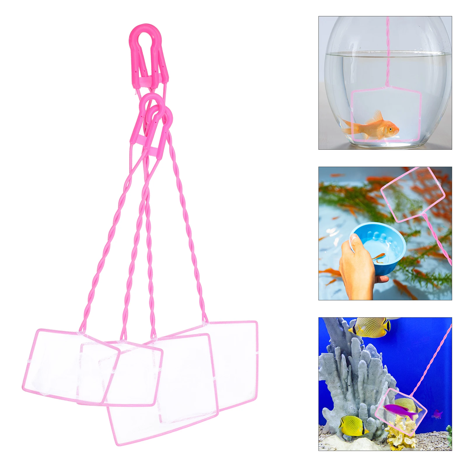 

4pcs Fish Tank Aquarium Small Fishing Nets Dense Shrimp Nets Fish Tank Filter For Kids River Lake Pond Fishing Catching Tool