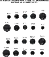 9pcs/set 5mm-13mm Hex Sockets Sleeve Nozzles Nut Driver Set Screwdriver Set Schroevendraaier Set Bits Sets Tools Socket Wrenches 3