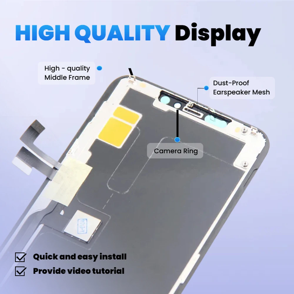 Screen Replacement For iPhone X OLED Touch Digitizer Assembly LCD Display For iPhone XR XS MAX 11 12 13 PRO Support True Tone image 3