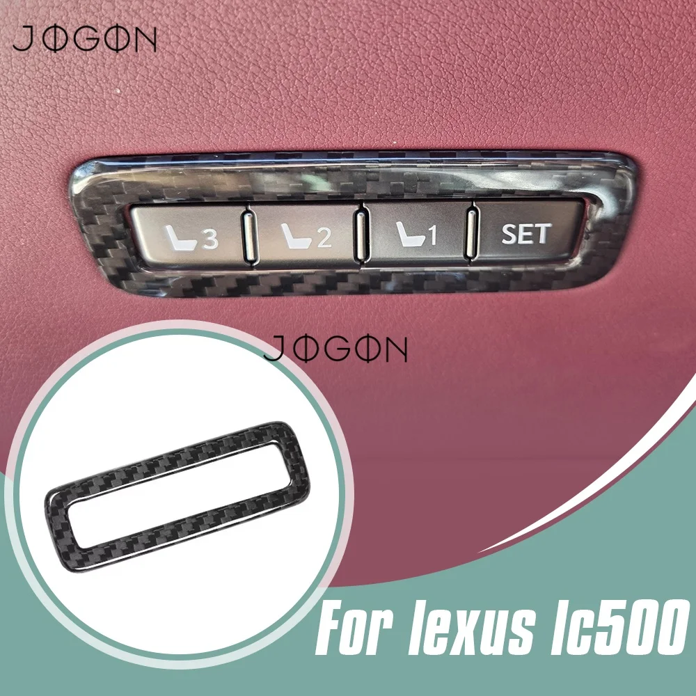 Carbon Fiber Car Interior Seat Adjustment Memory Button Overlay Trim Accessories For Lexus LC500 500h V8 5.0 RWD 2018-2025