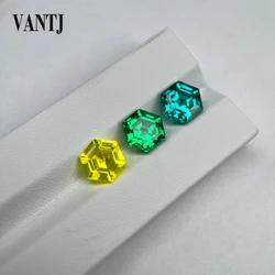 VANTJ Yttrium Aluminium Garnet YAG Loose Gemstone Hexagon Cut Created Gems Tourmaline Paraiba for DIY Jewelry Making