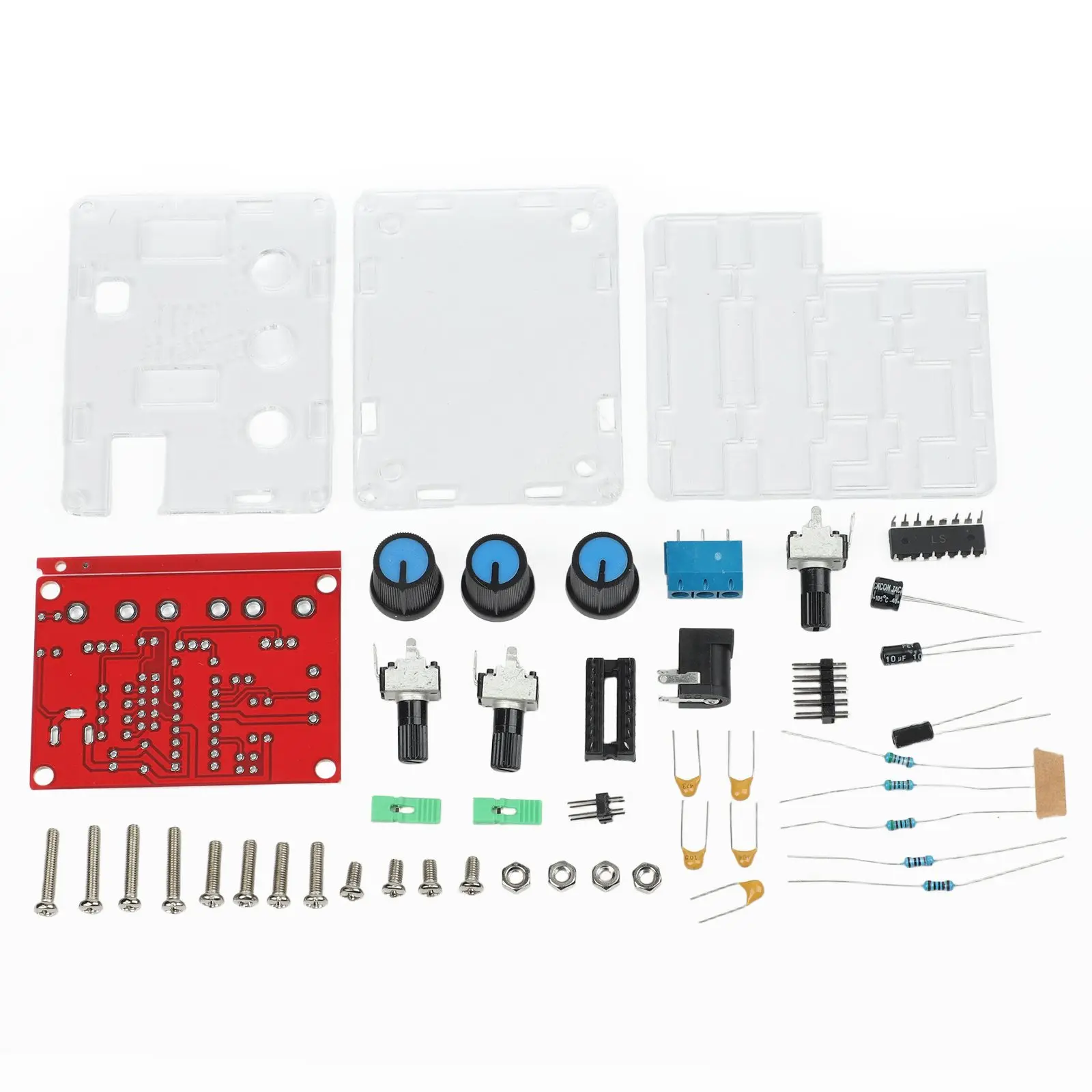 1Hz 1MHz Signal Generator DIY Kit with Shell Providing Sine Triangle Square Waveforms for Electronic Experiment Use