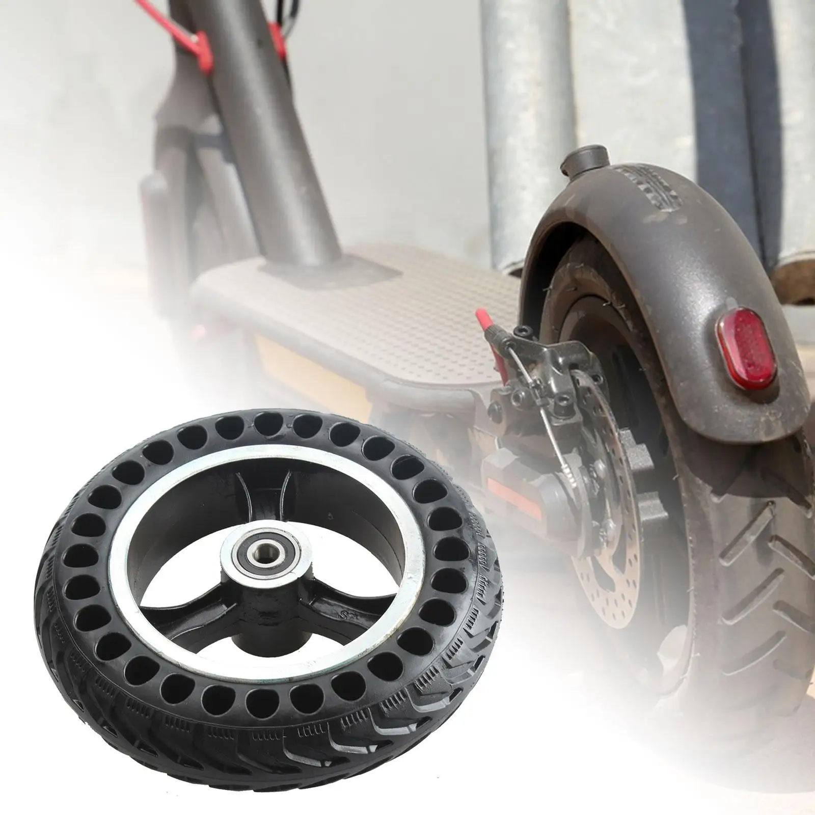 Electric Scooter Solid Tire Anti Slip Shockproof Components Rim and Tyre Kit