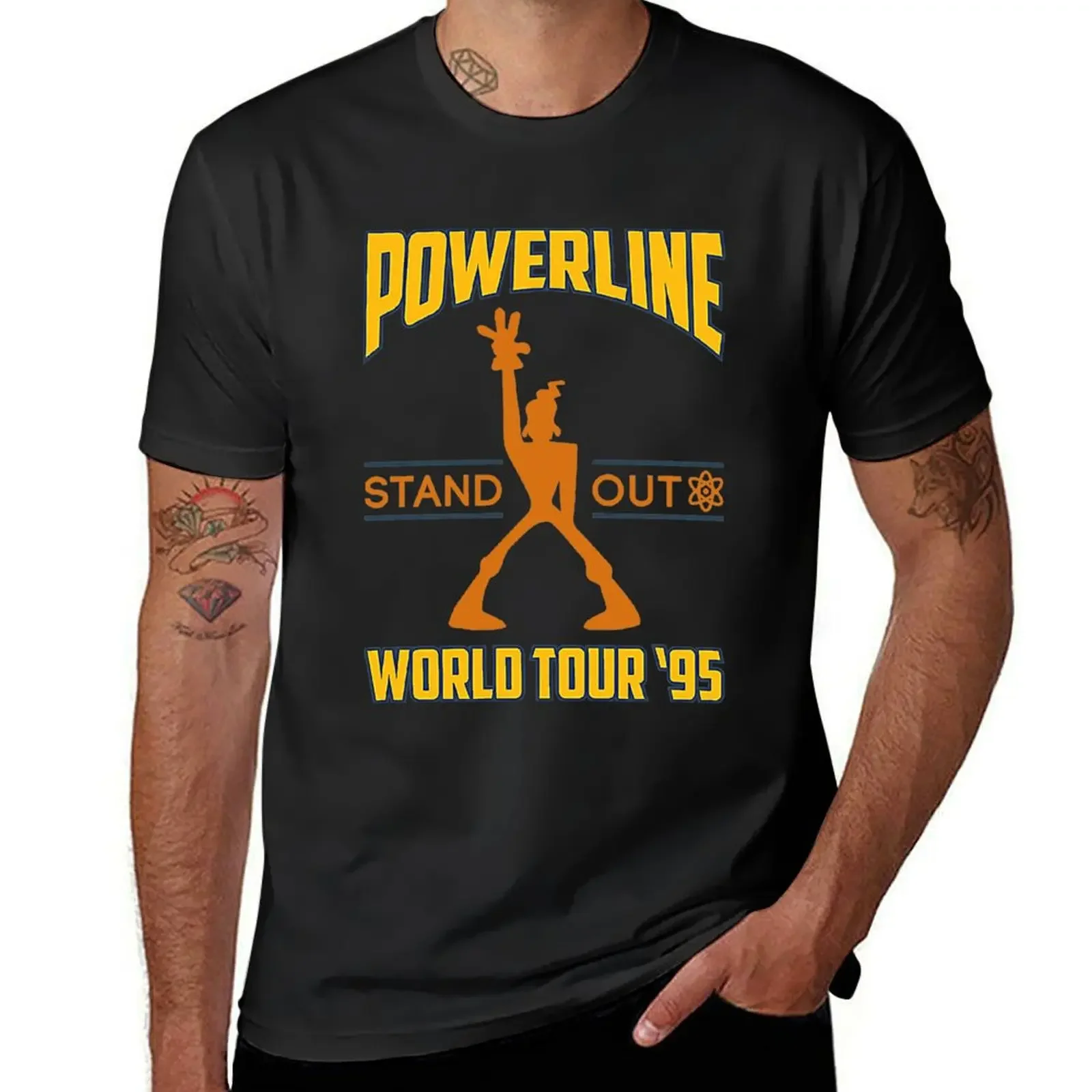 Powerline Concert Tee T-Shirt quick-drying man t shirt men tshirt